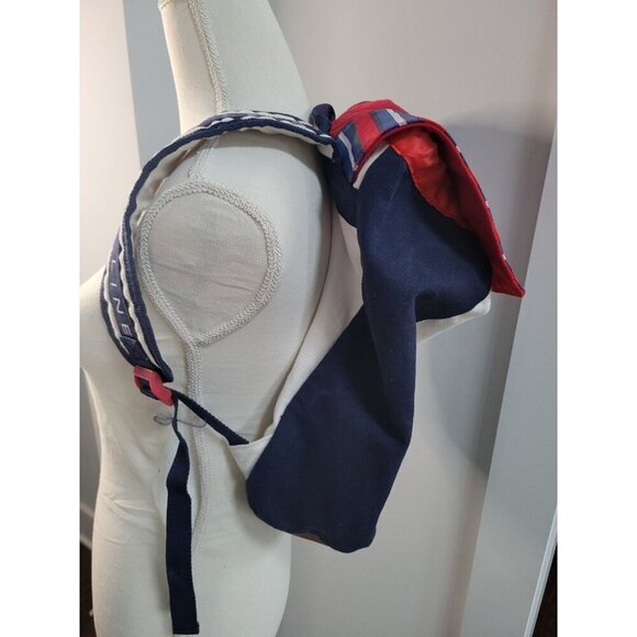 Disney Cruise Line Compass Rose Red White Blue Canvas Mickey Backpack - Picture 2 of 8